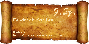 Fendrich Szilas névjegykártya